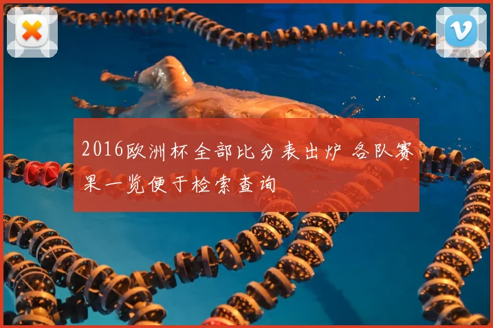 2016欧洲杯全部比分表出炉 各队赛果一览便于检索查询